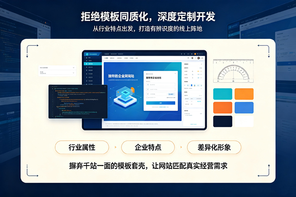 深度定制开发拒绝模板同质化示意图：基于企业自身业务做定制开发