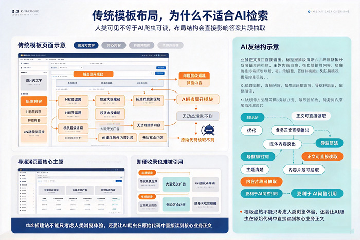 很多建站公司忽略：面向 AI 检索的网页布局思路