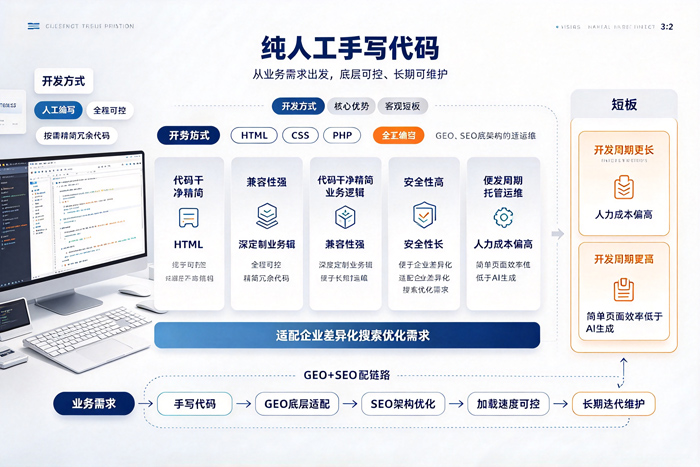建站代码怎么选？人工写码 VS 纯 AI 生成 VS AI 生成 + 人工审核，差别在哪