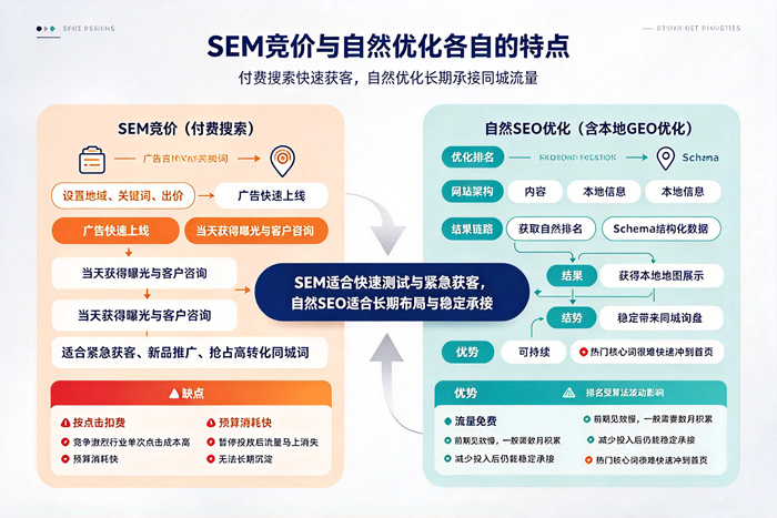 竞价SEM和自然优化，本地企业该怎么搭配