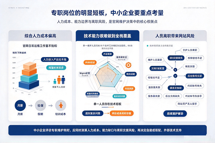 中小企业专职网站维护岗短板