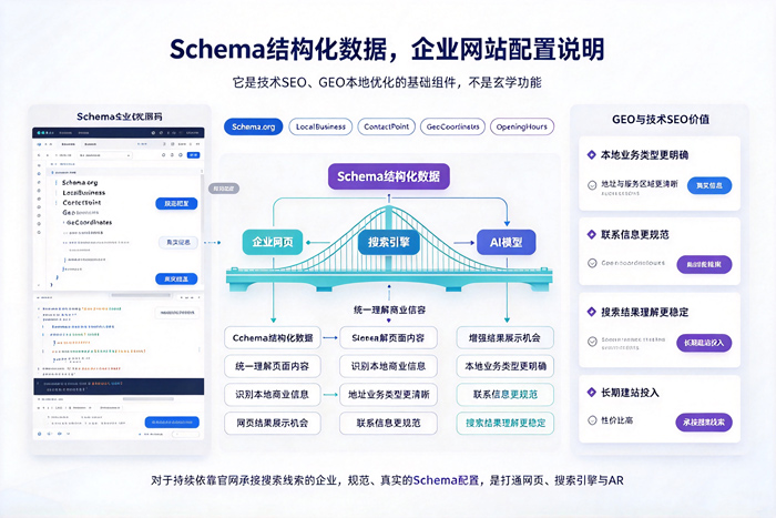 Schema结构化数据企业网站配置说明图
